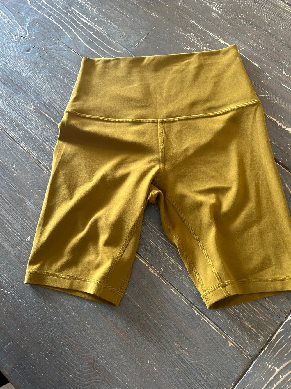 lululemon athletica Mustard High-Rise Bike Shorts